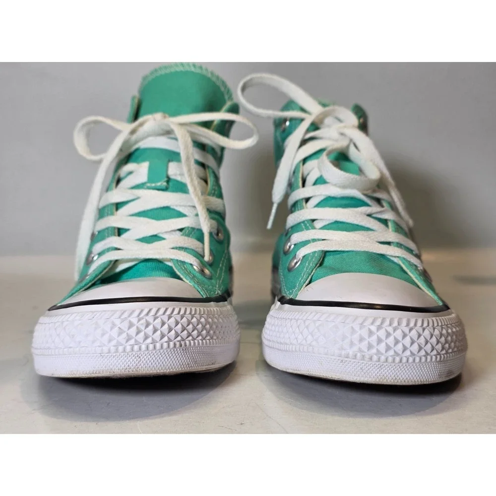 Converse Chuck Taylor All Star Men's Sneakers Size 4 Women's 6 Teal Hi Top Shoes - Picture 11 of 15